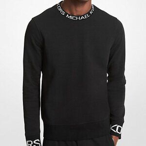 MICHAEL Kors Logo Tape Cotton Blend Sweater Large